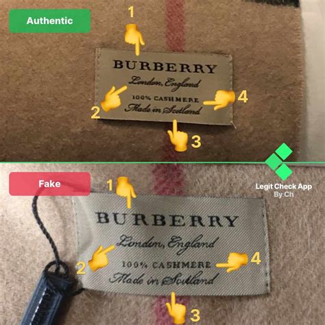 burberry fake label|Burberry scarf vs real.